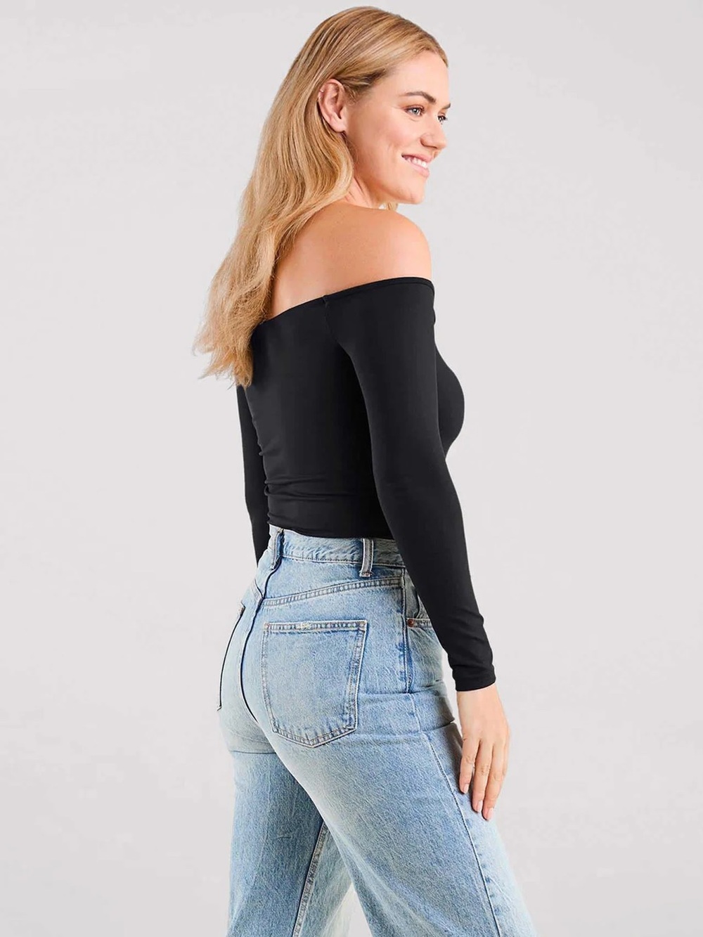 Nuuds Black Off The Shoulder Bodysuit
